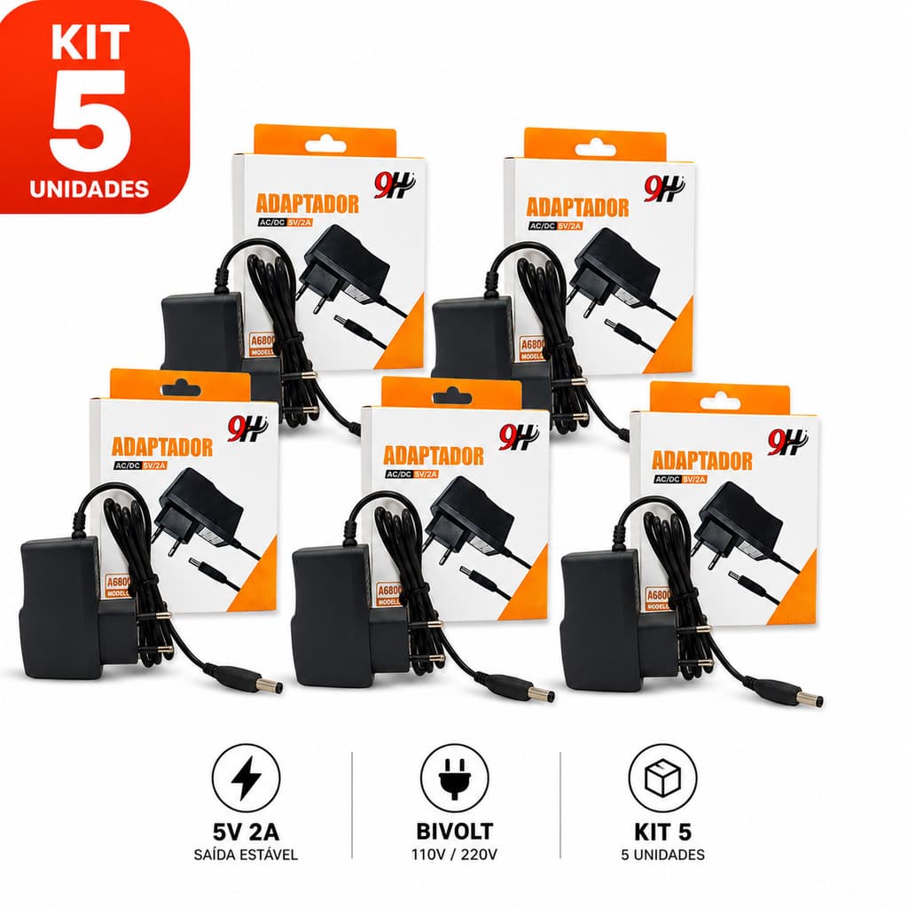 Atacado Kit 5/8 Fonte De Energia Para Tv Box 5v 2a