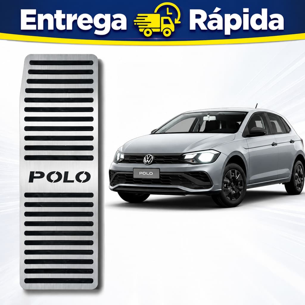 Descanso de Pé Aço Inox Volkswagen Polo 2017 a 2026 Mult 13000