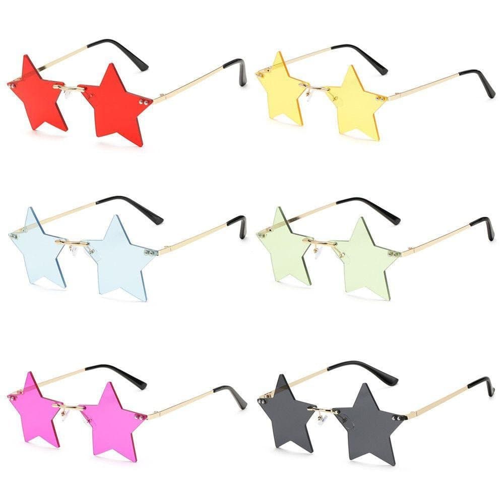 Óculos de Sol Decorativos em Forma de Estrela de Natal Unissex DFZX