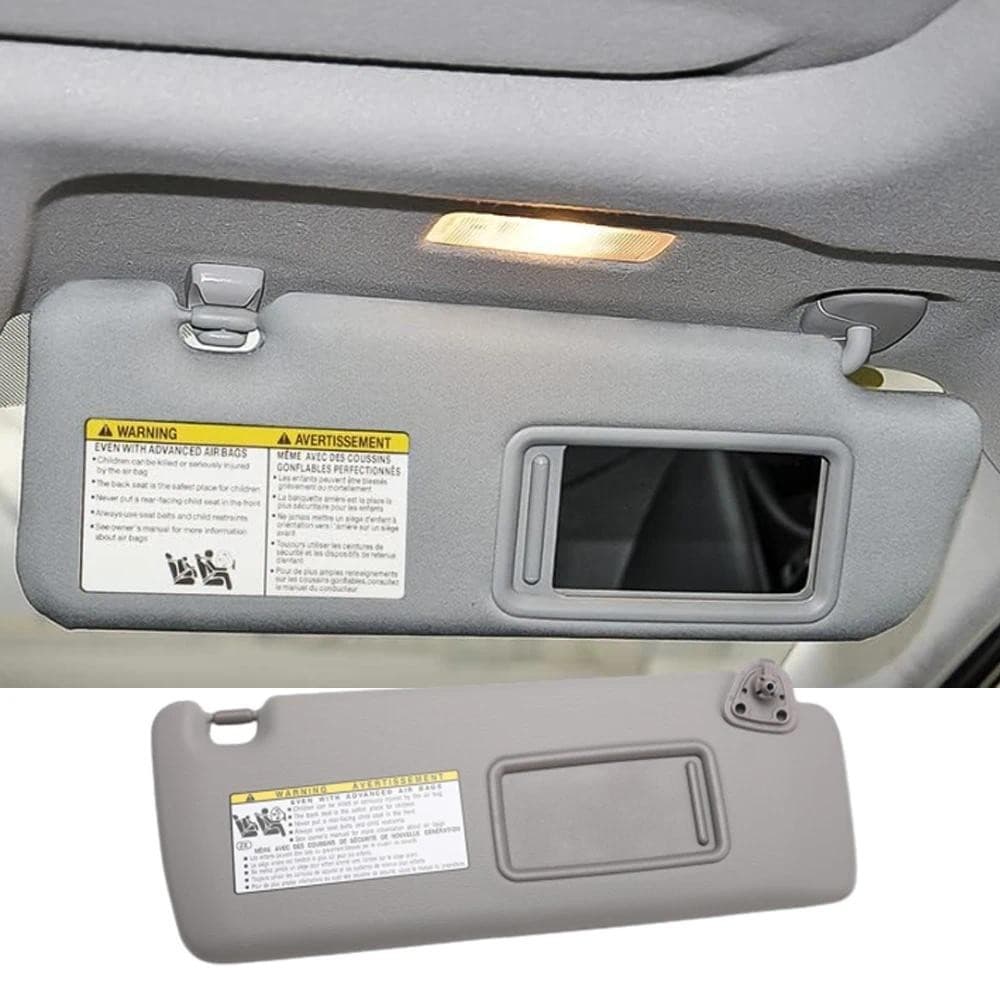 Para Toyota Highlander 2004 2005 2006 2007 Interior Do Carro Painel De Viseira Solar Com Espelho Cinza Bege Sombra De So