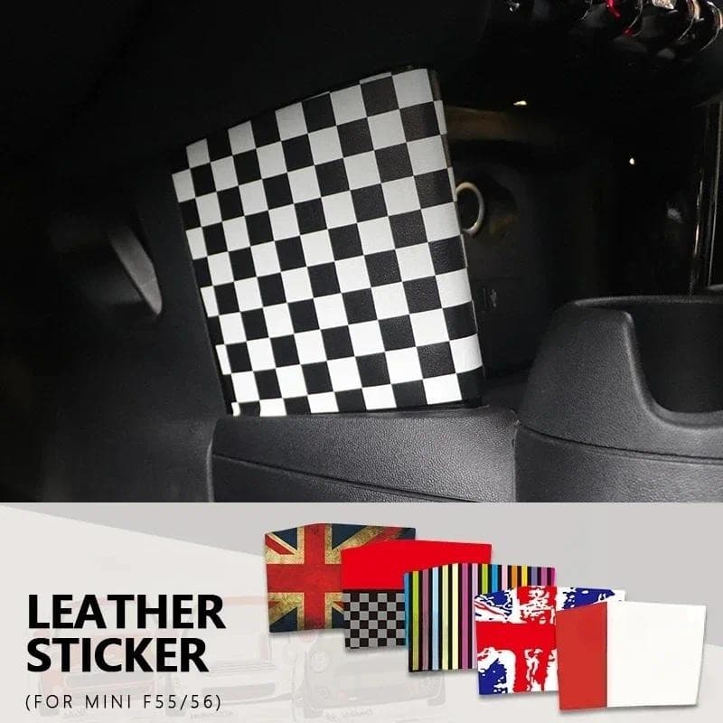 Para mini cooper F55 F56 F57 Acessórios Interior Do Carro Adesivo De Couro Painel USB Lateral Peças De Automóvel Decoraç