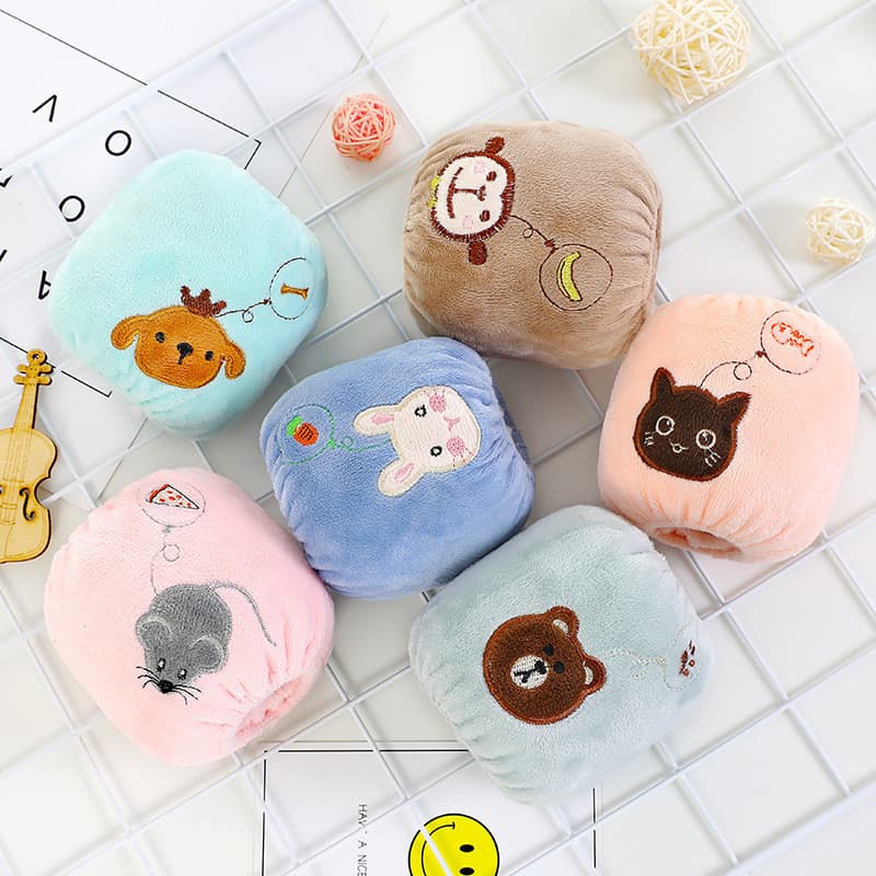 Crianças dos desenhos animados Animal flanela mangas infantil bonito curto anti-incrustante anti-sujeira mangas outono i