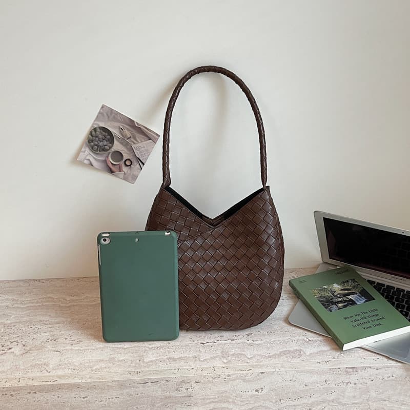 Sacola De Verão De Luxo Para Mulheres De Alta Capacidade Tecido Macio Bolsa De Ombro Crossbody Mãe Ba