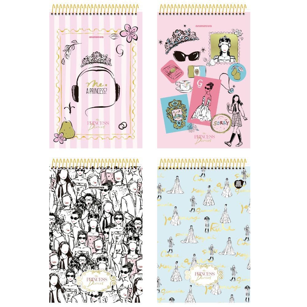 Caderno de Anotações Diário de Uma Princesa 80 Folhas Capa Sortida