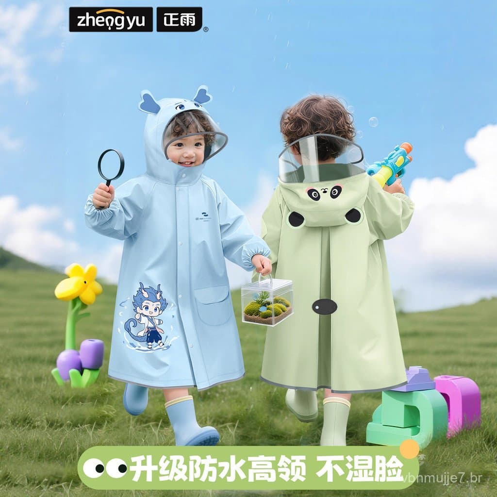 Capa de chuva infantil, peça única, à prova d'água, especialmente projetada para o jardim de infância, modelo novo de 20