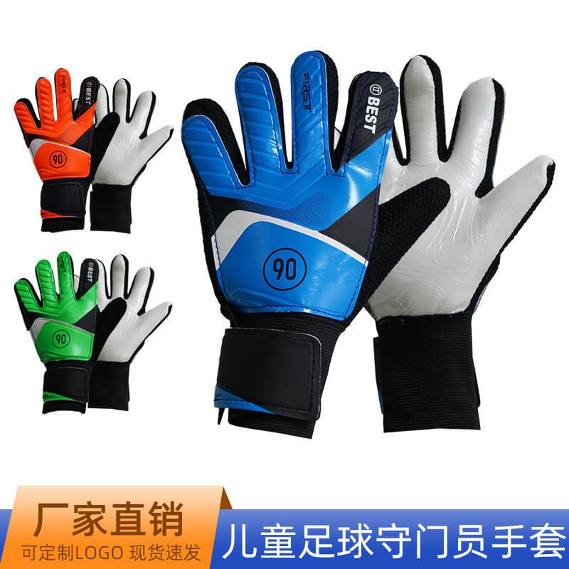 Crianças luvas de goleiro treinamento de futebol palma látex antiderrapante luvas de dedo resistente ao desgaste profiss