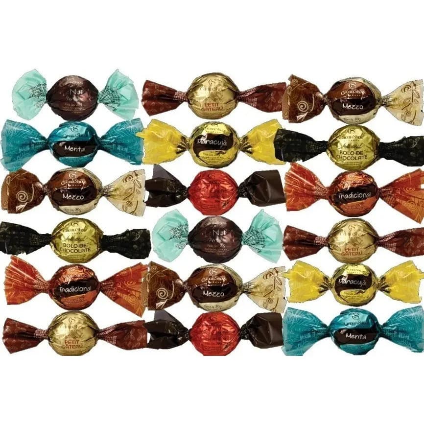 Kit 20 Trufas 30g Cada Cacau Show Sortidas