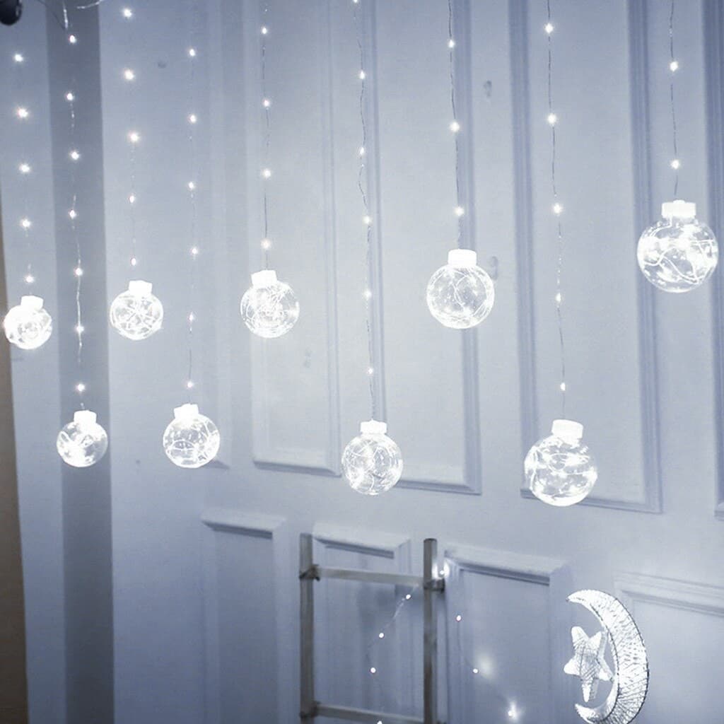 Cortina LED 10 Lâmpadas Branco Premium Qualidade Original Profissional Top Durável Resistente Prático Moderno Elegante