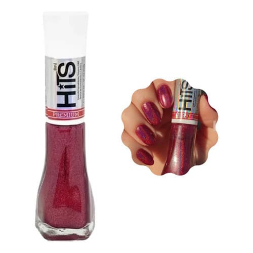 Hits Esmalte Holográfico Premium 5free 8ml *escolha Sua Cor*