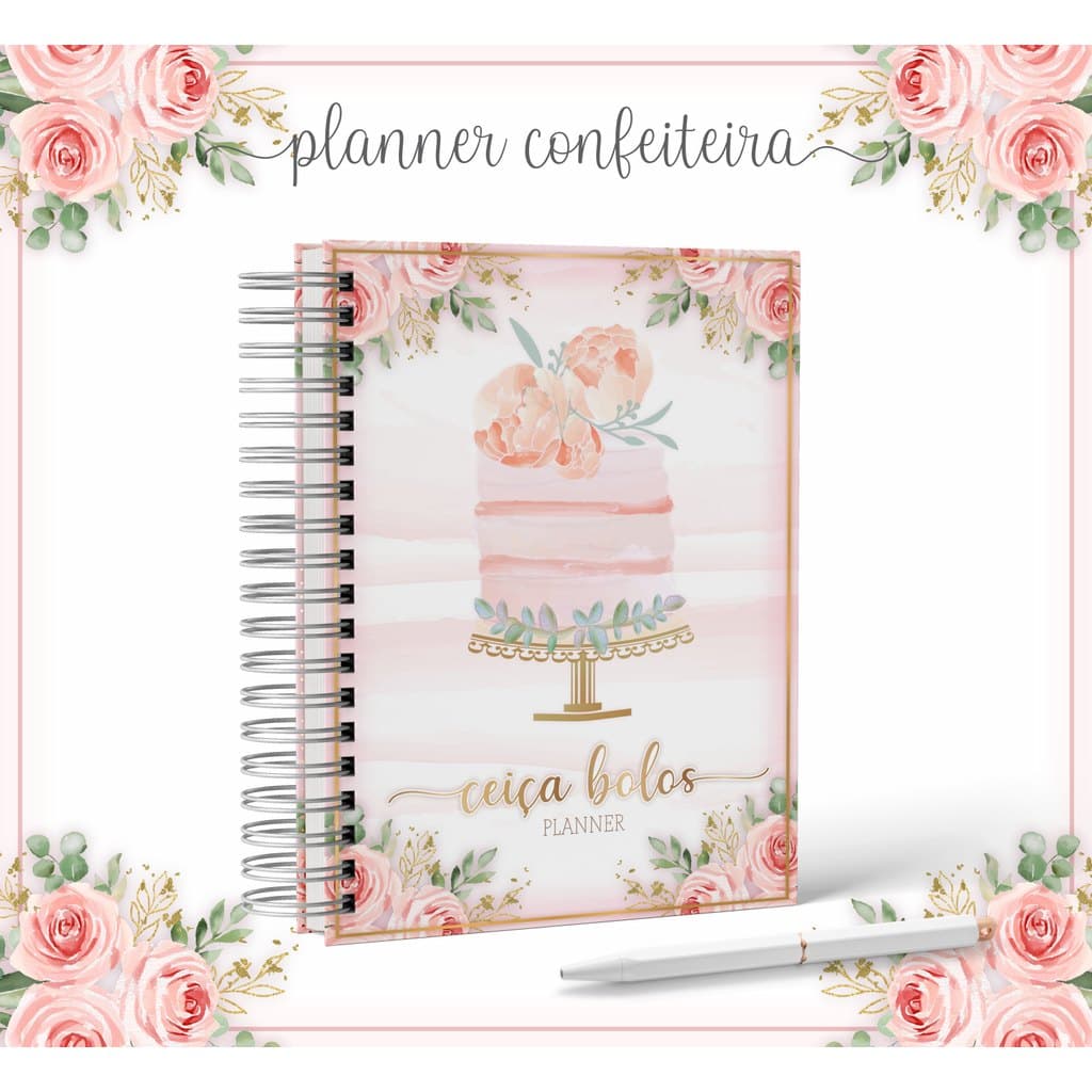 Planner Confeiteira ou Caderno de Pedidos Personalizado