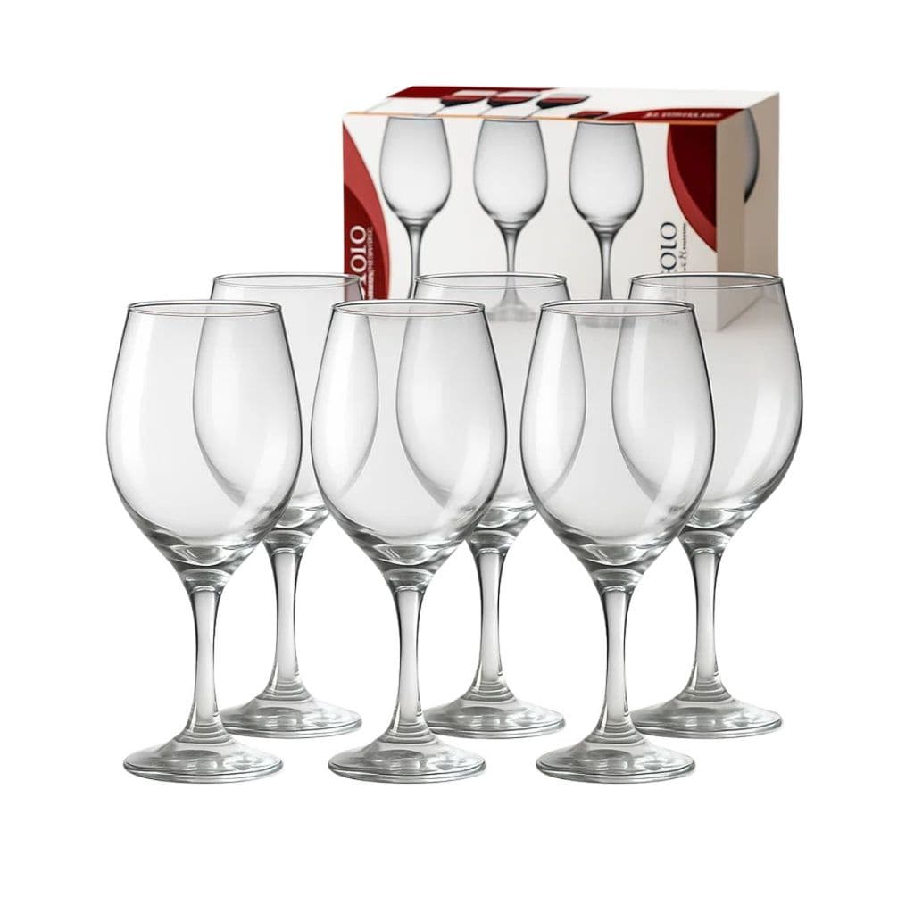 Kit Taças de Vidro para Vinho 6un 600ml Bordeaux Ruvolo