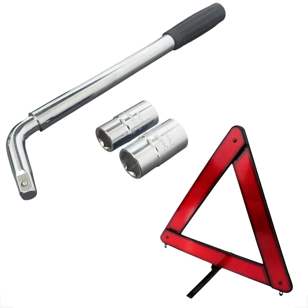 Kit Chave De Roda L 17 19 21 23mm + Triangulo Sinalização