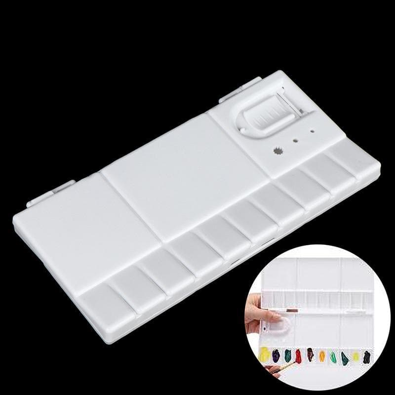# yuece 25Grid Paleta De Aquarela Dobrável Caixa De Bandeja De Tinta Pigmento ,
