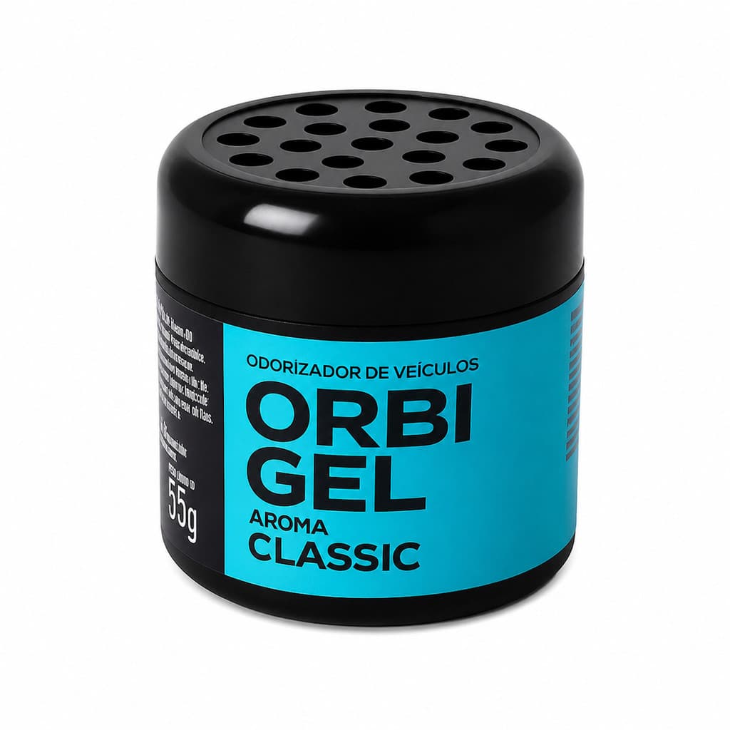 Aromatizante Automotivo Orbigel Classic em Gel 55g Odorizador para Carro Casa