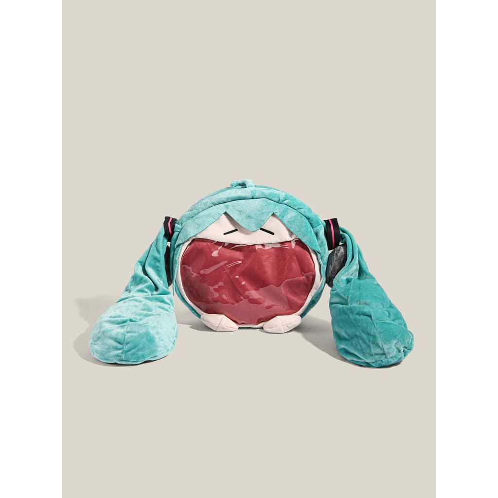 Grande comida diária mochila grande boca dor saco 2026 novo estilo bonito boneca corpo série sorriso macio saco de armaz