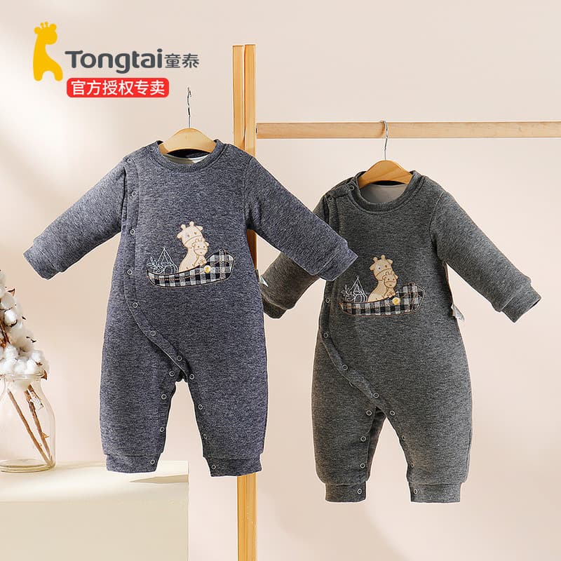 Tongtai macacão de bebê inverno engrossado roupas de bebê roupas de inverno acolchoado macacão quente infantil Outing ro