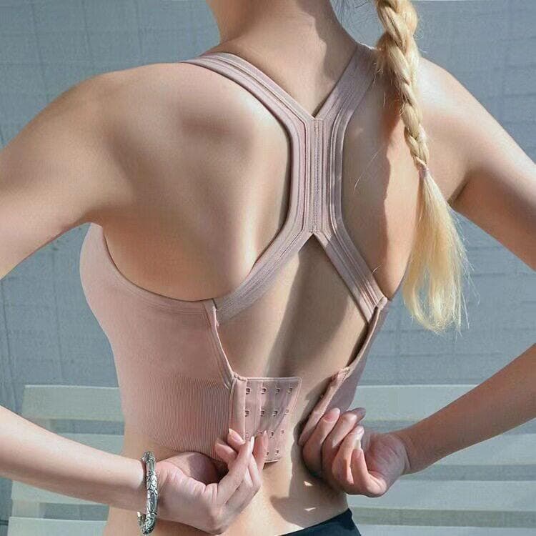 Moda athleisure Top fitness academia Sutiã de alta sustentação Roupa interior esportiva feminina verão de alta intensida
