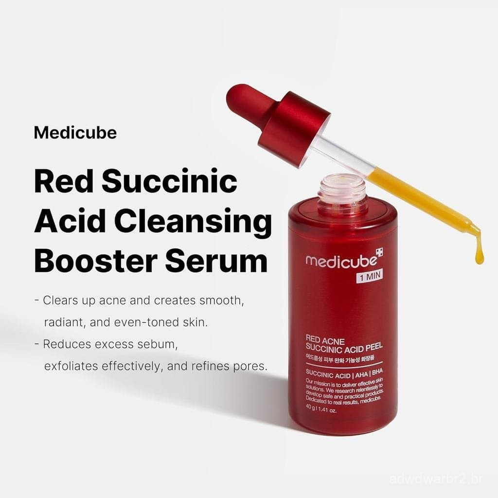 Medicube Esfoliante Lavável com 21% de Ácido (AHA+BHA+Ácido Succínico), para limpeza e esfoliação.