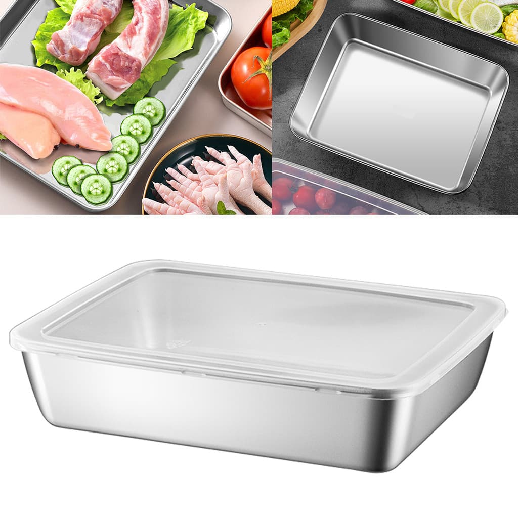 [Temponetics] Conjunto De Recipientes Reutilizáveis De Aço Inoxidável Para Armazenamento De Alimentos De 1 Peça Com Tamp