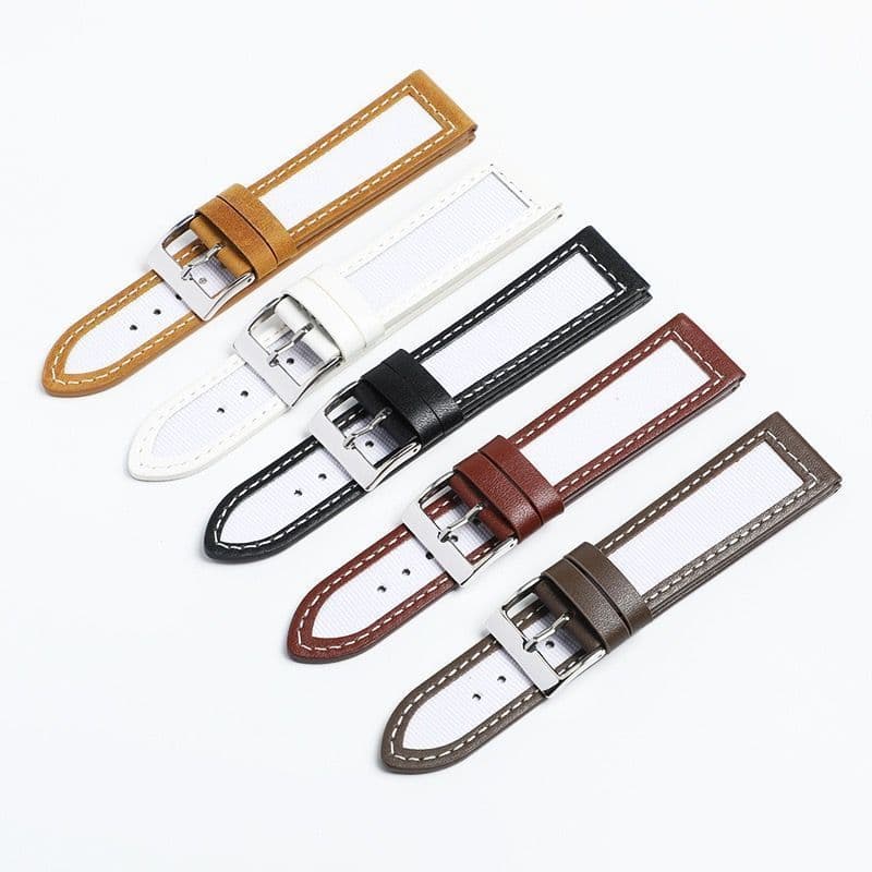[Alça] Moda de venda quente adequada para fivela de pino de liberação rápida de 20/22 mm Pulseira de relógio de couro ge