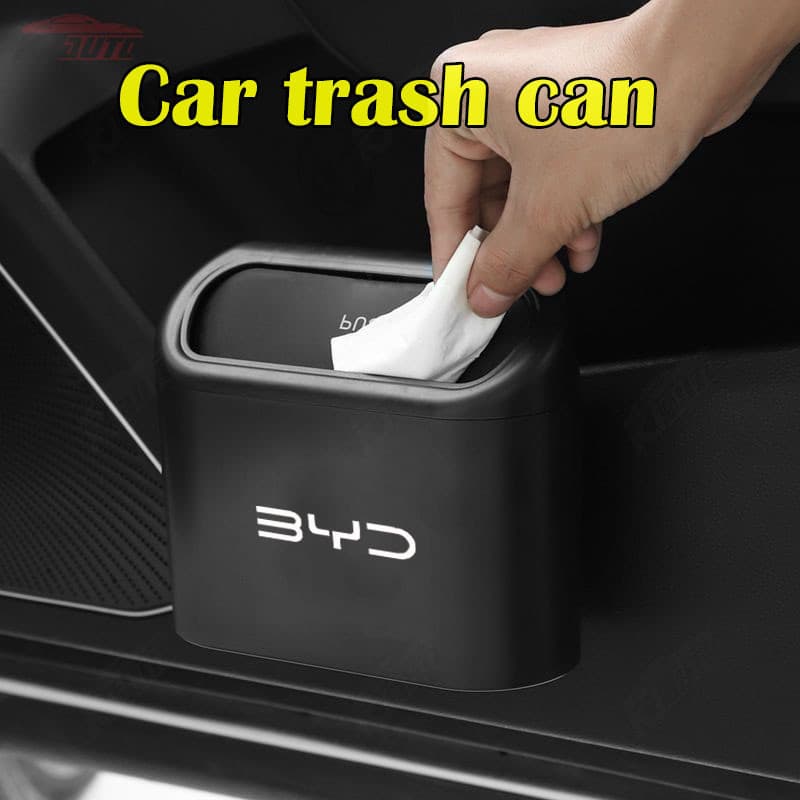 Lixeira de Carro Tipo Flip BYD, Caixa de Armazenamento Suspensa em ABS para Atto 3 Dolphin HNOD