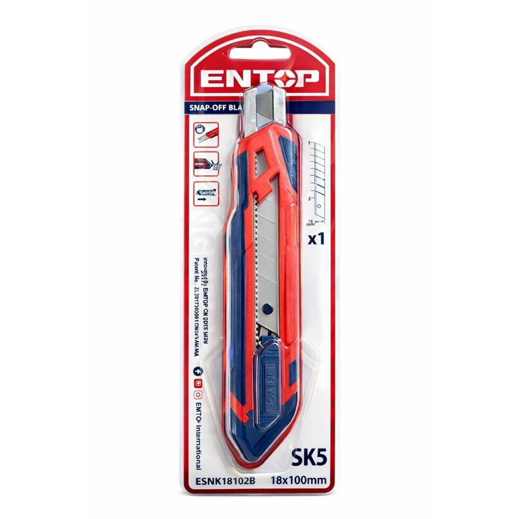 Estilete Retrátil EMTOP SK5 18x100mm – 1 Lâmina Inclusa