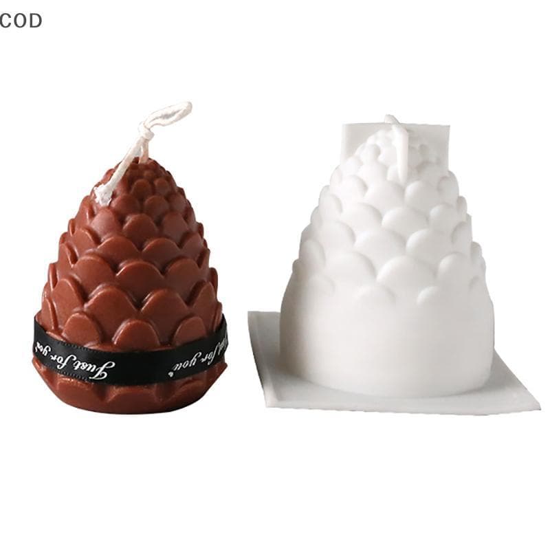 [ala] Molde De Silicone De Pinhas 3D Para Fazer Velas DIY Cera br