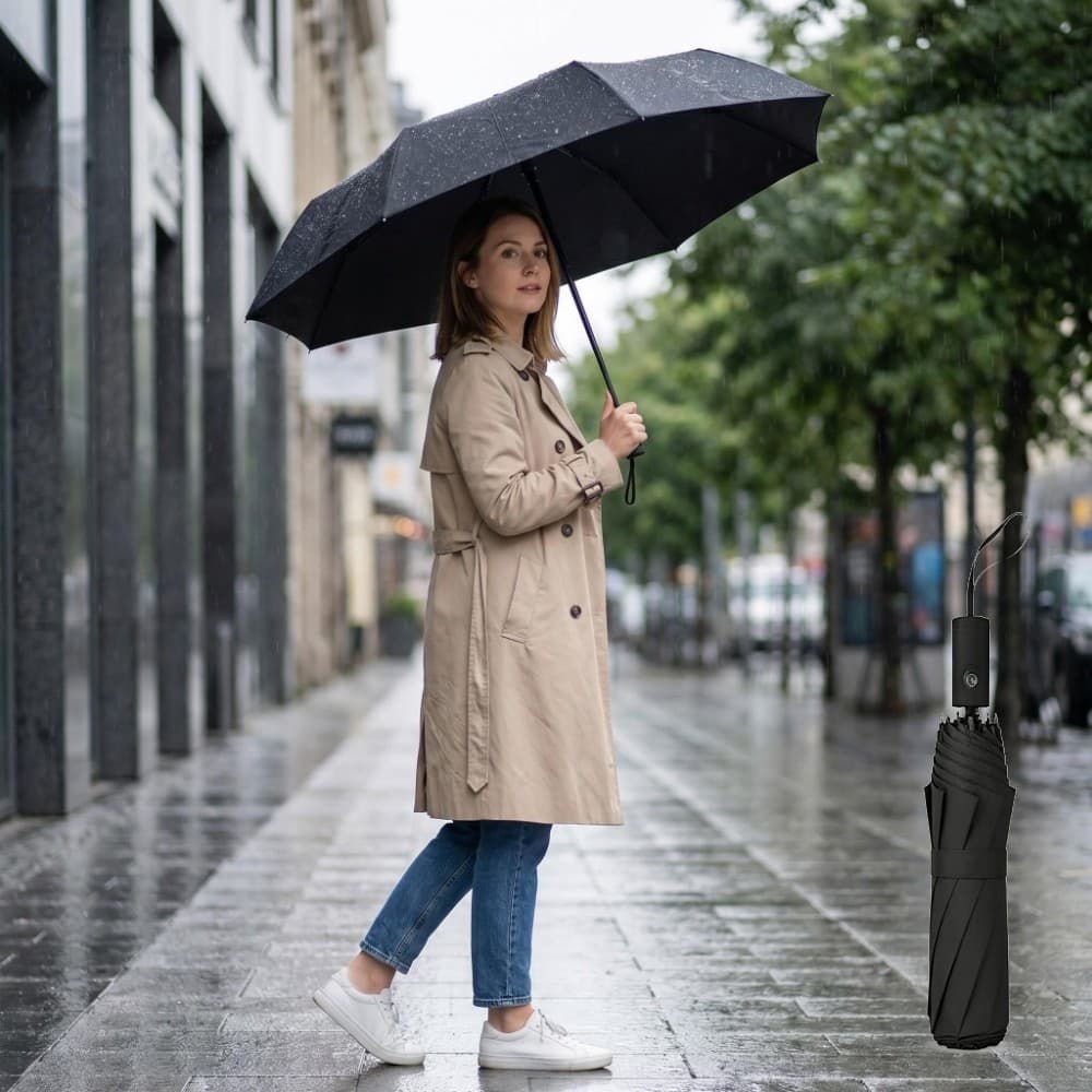 Guarda-chuva automático,banheira,alta qualidade,dobrável e aberto,Sol Dupla Utilização Reforço À Prova Vento Proteção UV