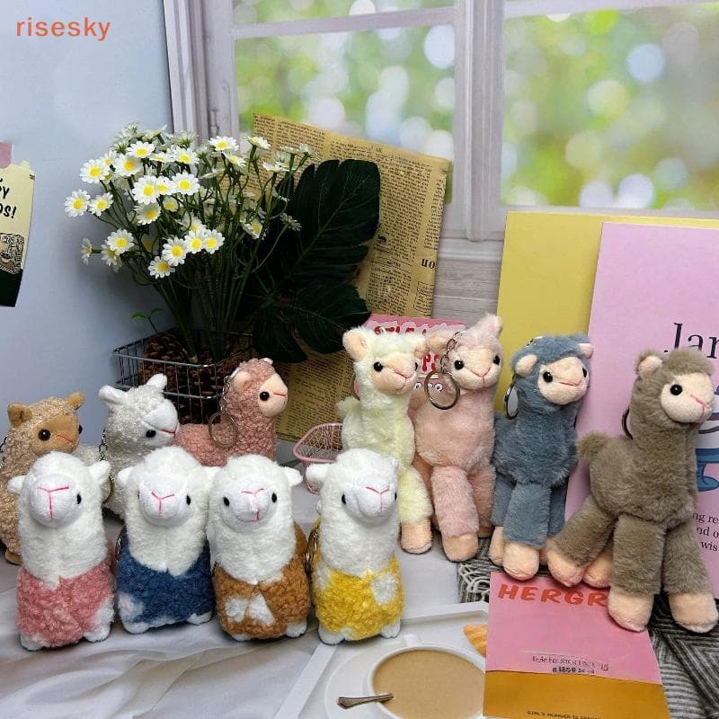 [risesky] 1 Peça Chaveiro De Alpaca De Pelúcia Macio Fofo Feito À Mão Pingente De Animal Chave Fofa Para Namorada Presen