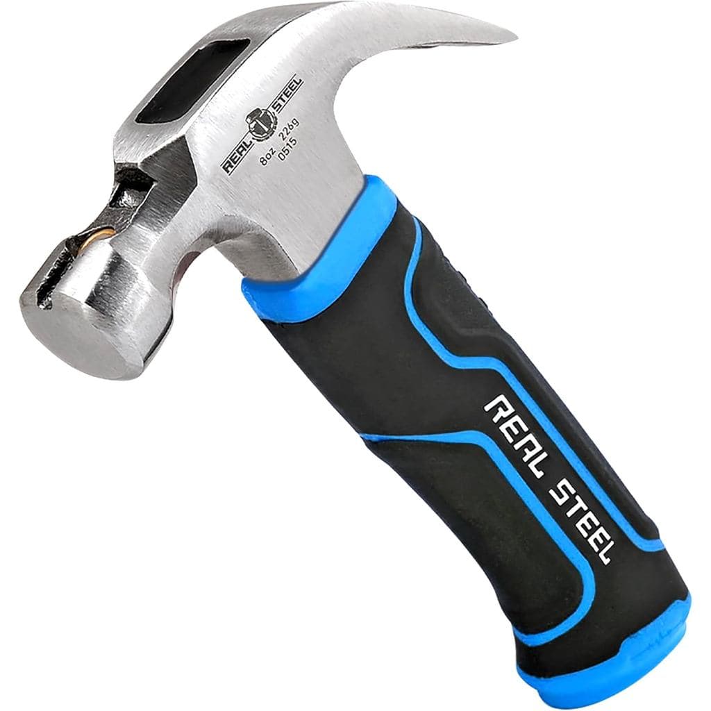 Martelo de Unha Pequeno de Aço Real 8 Oz, Mini Martelo de Carpintaria para Mulheres, Crianças e Camping com Acionador Ma