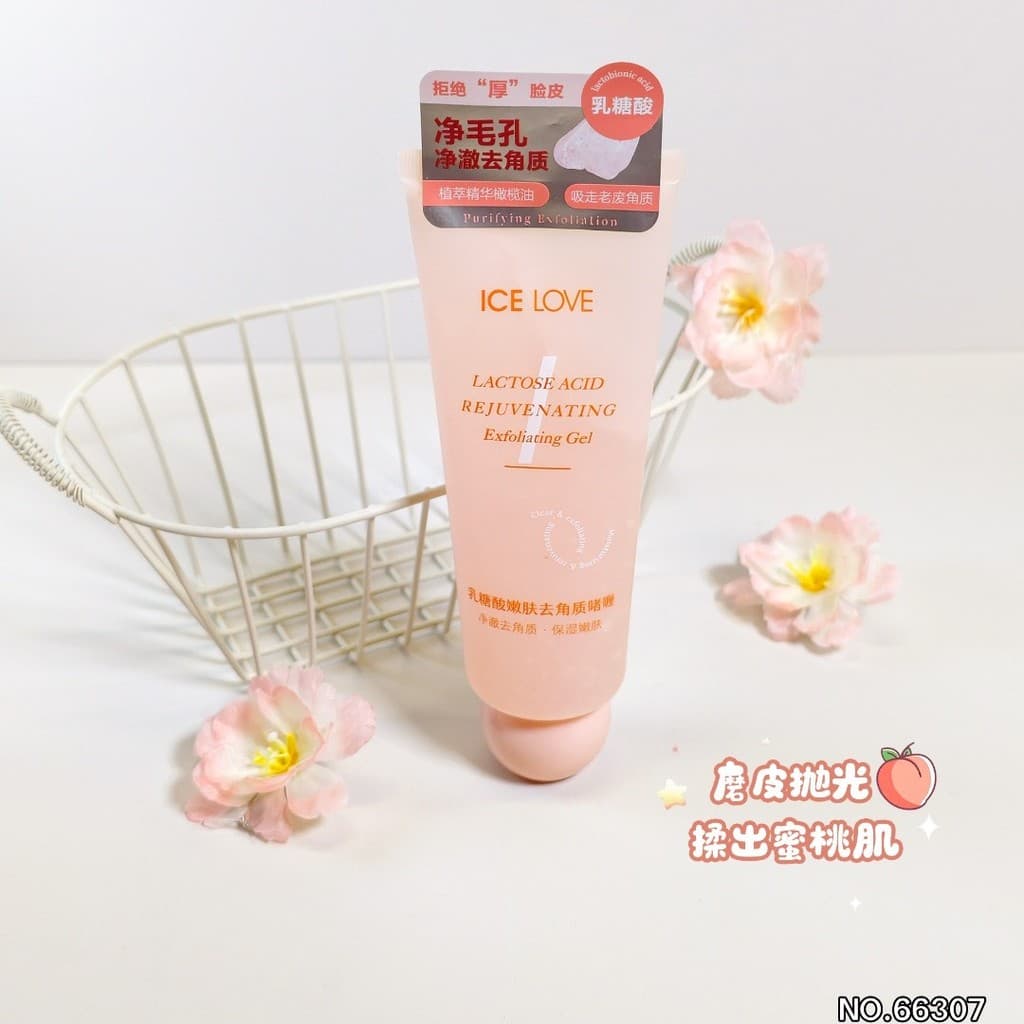 Gelo amor ácido lático rejuvenescedor pele esfoliante Gel niacinamida clareamento limpeza Facial esfoliante oficial Auth
