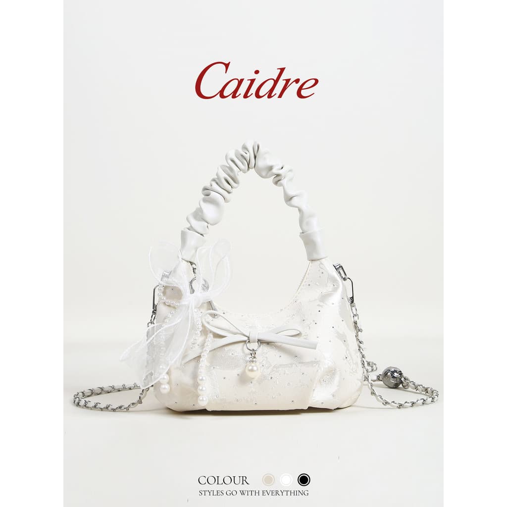 bolsa feminina Bolsa Ceidra Meninas Nicho Plissado Nuvem Bolsa Presente de Aniversário Bowknot Bolsa Corrente Ombro Bols