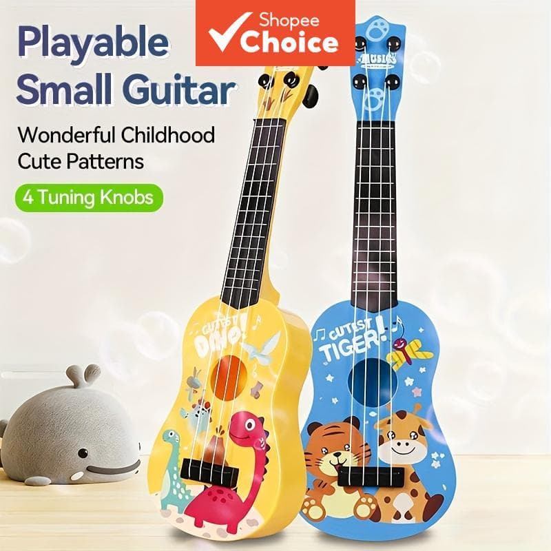 Brinquedo de Ukulele para Crianças, Instrumento Musical Educativo para Meninos e Meninas, Presente Divertido para