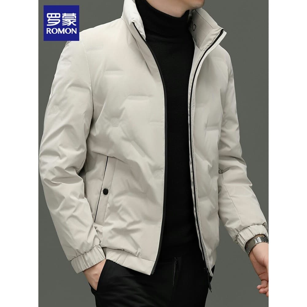 Lomon leve jaqueta masculina 2025 inverno novo estilo High-End Casual gola alta superior quente à prova de frio jaqueta