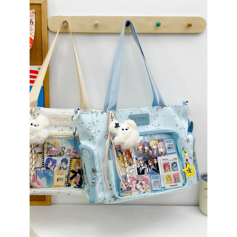 Bolsa universitária de grande capacidade, bolsa para dor de um ombro, mochila grande para comida, bolsa mensageiro, nich