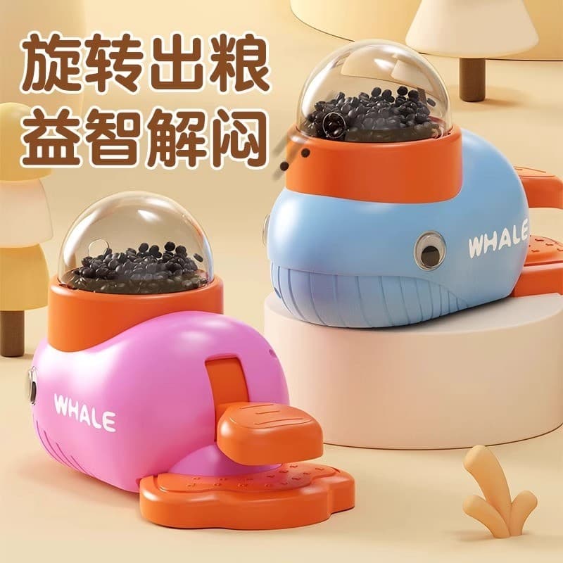 Alimentador de vazamento de baleia pequena, alimentador de brinquedo para cães, auto-feliz, alívio do tédio, lançador li
