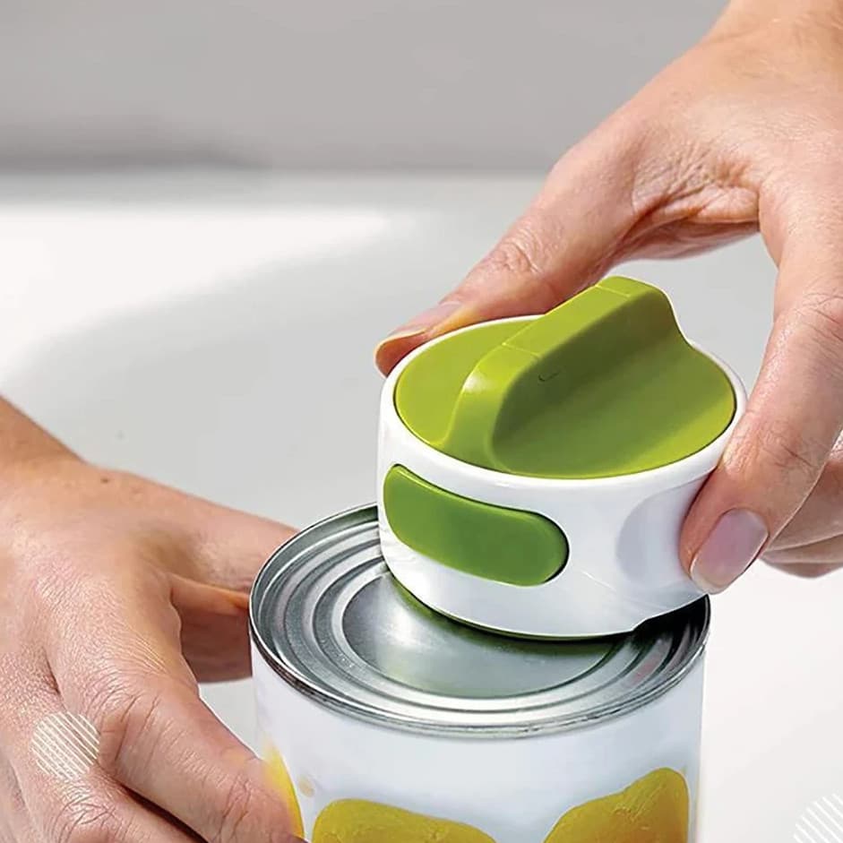 Abridor Automático de Tampas de Latas e Garrafas, Metal Durável, Acessórios para Cozinha, Abertura Conveniente