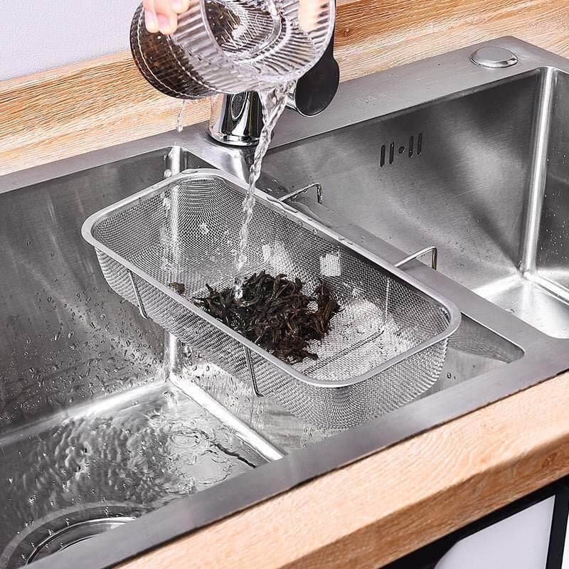 Cesta de drenagem de pia de aço inoxidável, filtro de sobras de cozinha, ferramenta útil, máquina de lavar louça, rede d