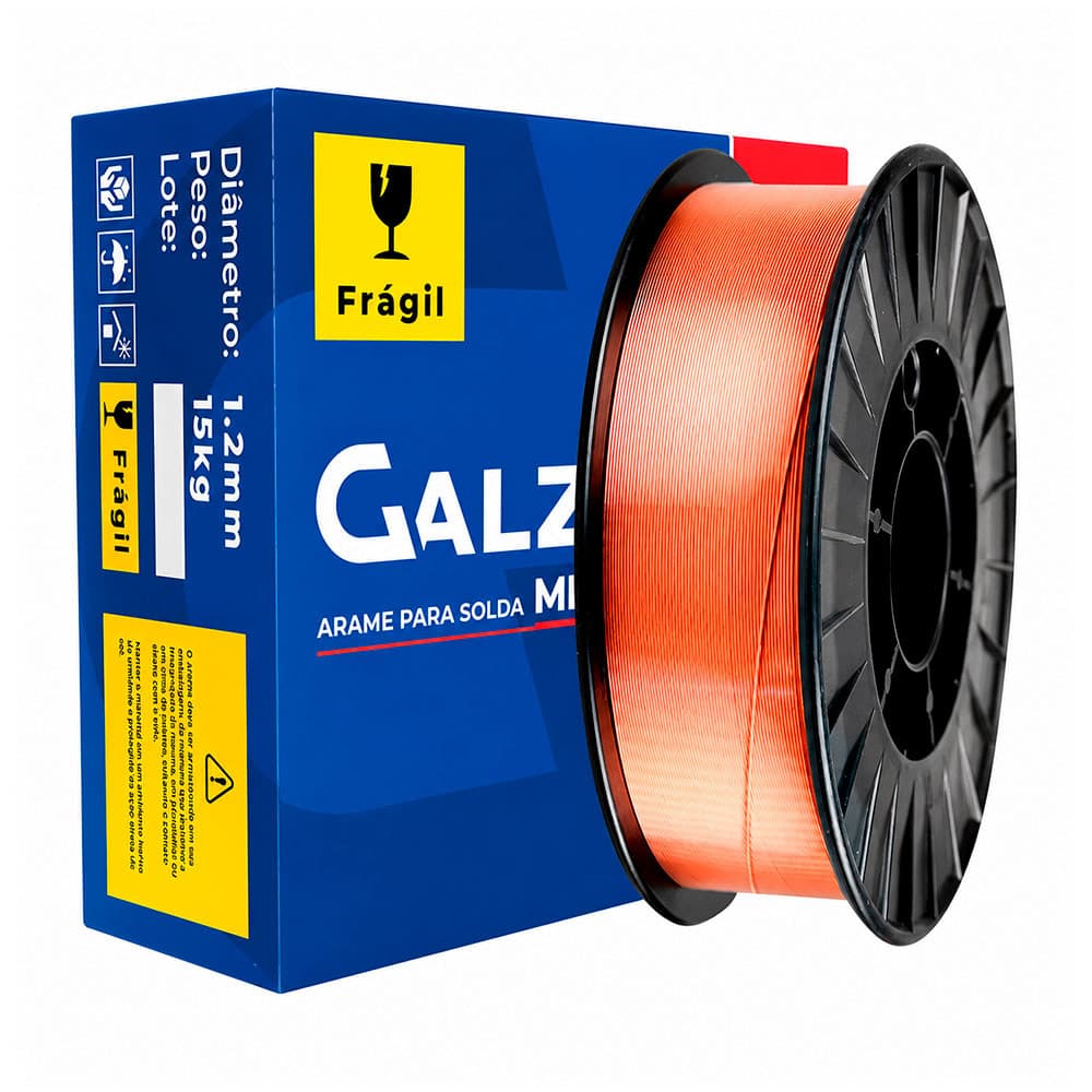 Arame para Solda MIG 1.2mm ER70S-6 15KG Galzer