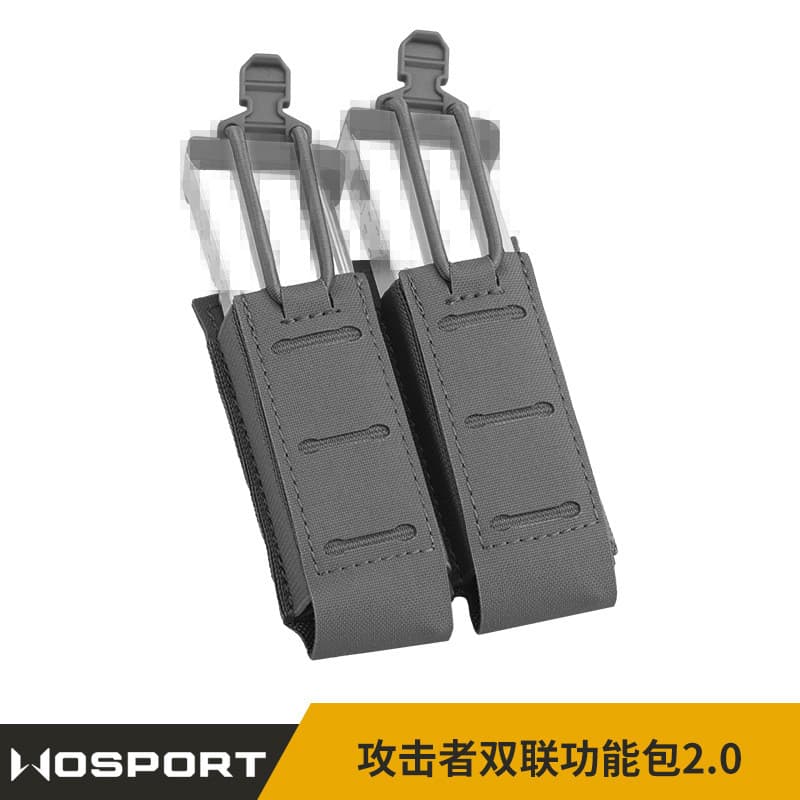WoSporT Striker Double 9mm Função Pack 2.0 Tira de fixação de Velcro Alça de corda elástica Transporte rápido