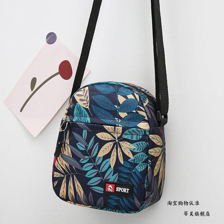 Um ombro All-Match Mini pequeno saco Casual Oxford pano feminino saco do telefone móvel moeda bolsa impresso náilon