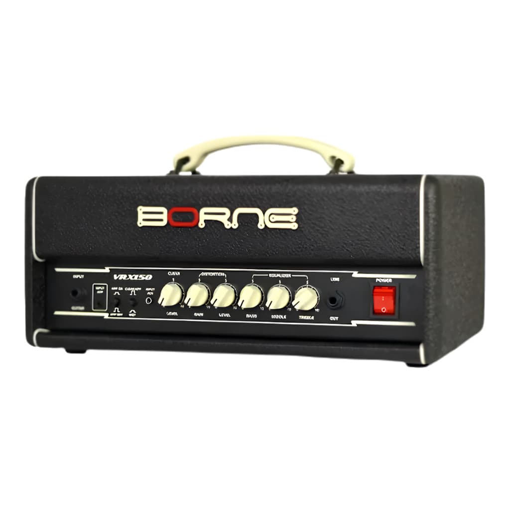 Cabeçote Amplificador De Guitarra Borne Vrx 150 Studio Preto 150w Rms Com App De Efeitos Bivolt