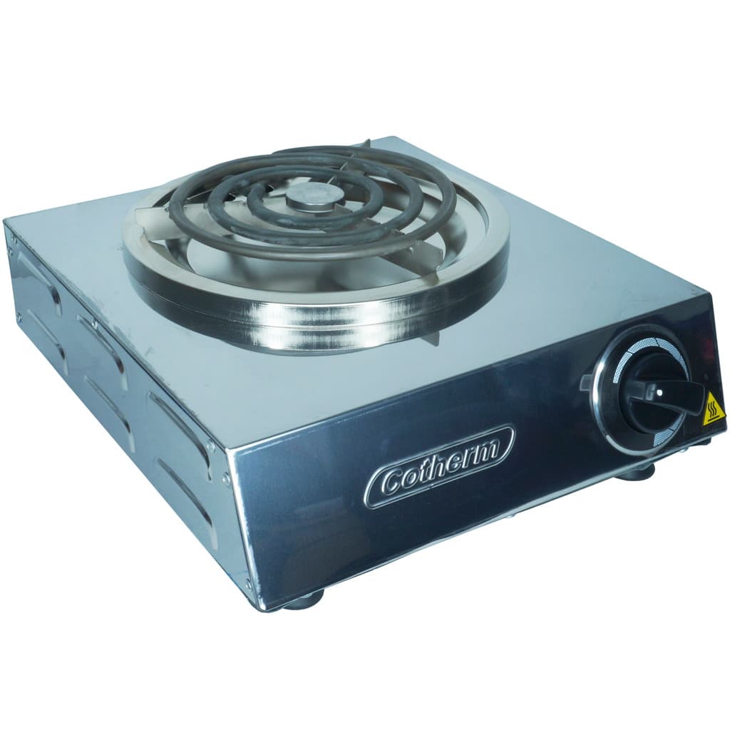 Fogão Elétrico Profissional Portátil Mesa 1 Boca 220mm 1500W Esmeralda Inox Resistência Cotherm