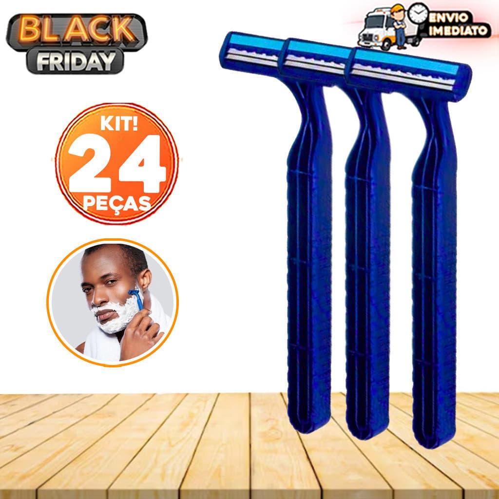 Kit 24 Barbeador Aparelho De Barbear 2 Lâminas Lubrificadas Para Homem ou Mulher Não Machuca