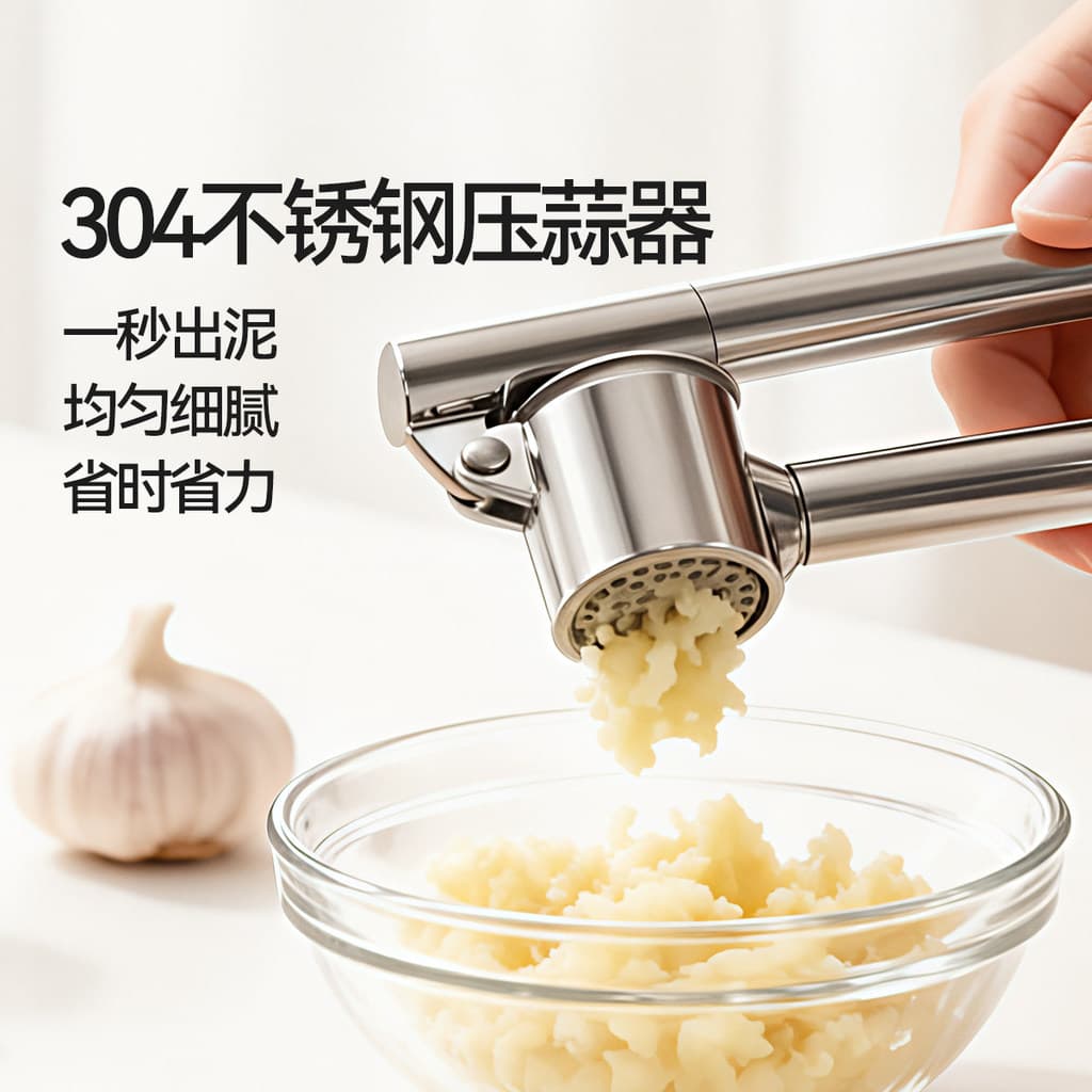 304 aço inoxidável alho Peeling imprensa alho dispositivo Manual fixação alho picado Minc