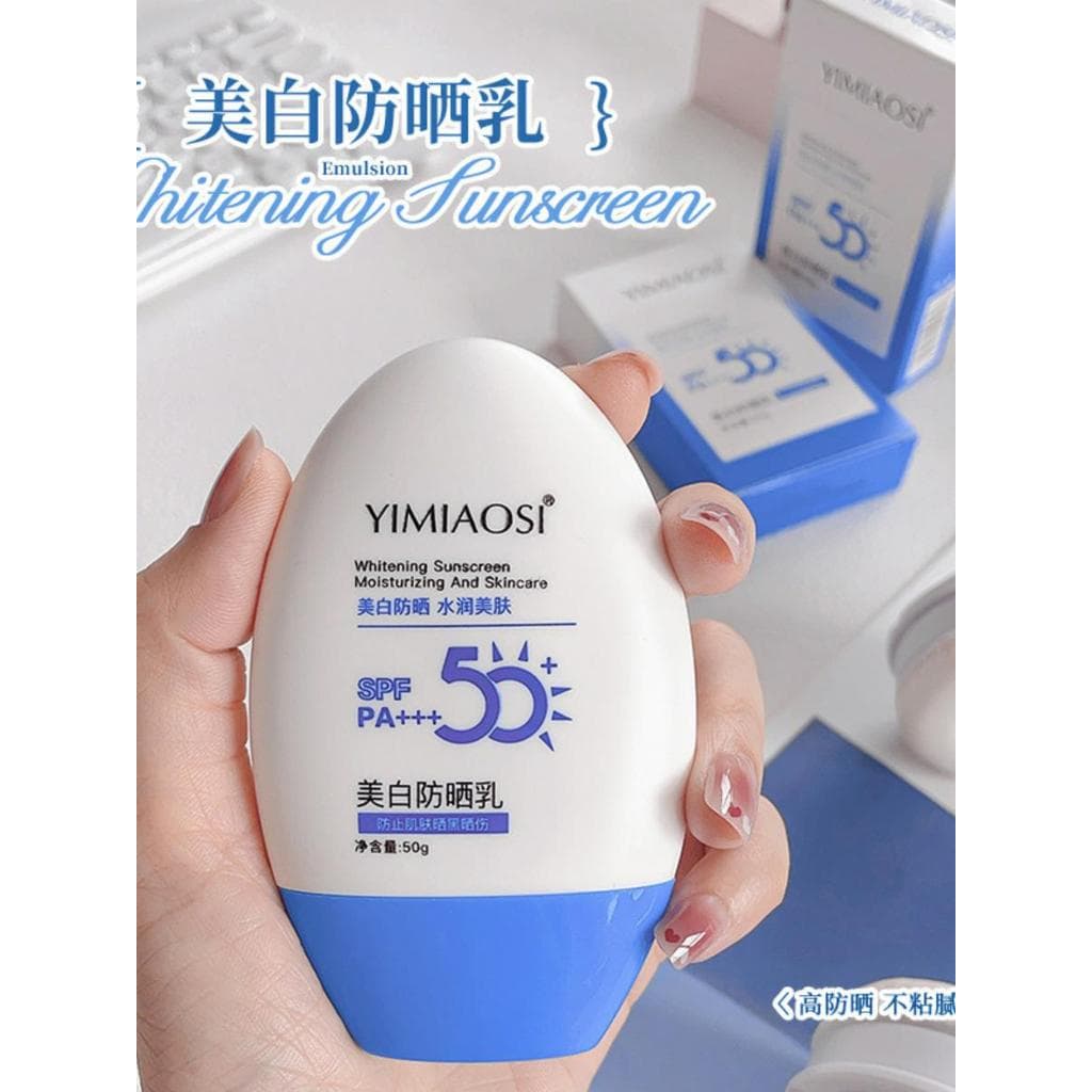 YIMIAOSI Creme Protetor Solar Clareador 50g Loção Protetor Solar FPS50+PA+++Spray Protetor Solar Refrescante Geração de