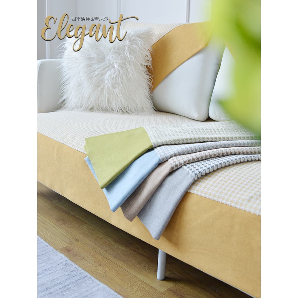 Ins estilo capa de sofá pano Chenille outono inverno engrossado capa universal simples e moderno sofá almofada toalha qu