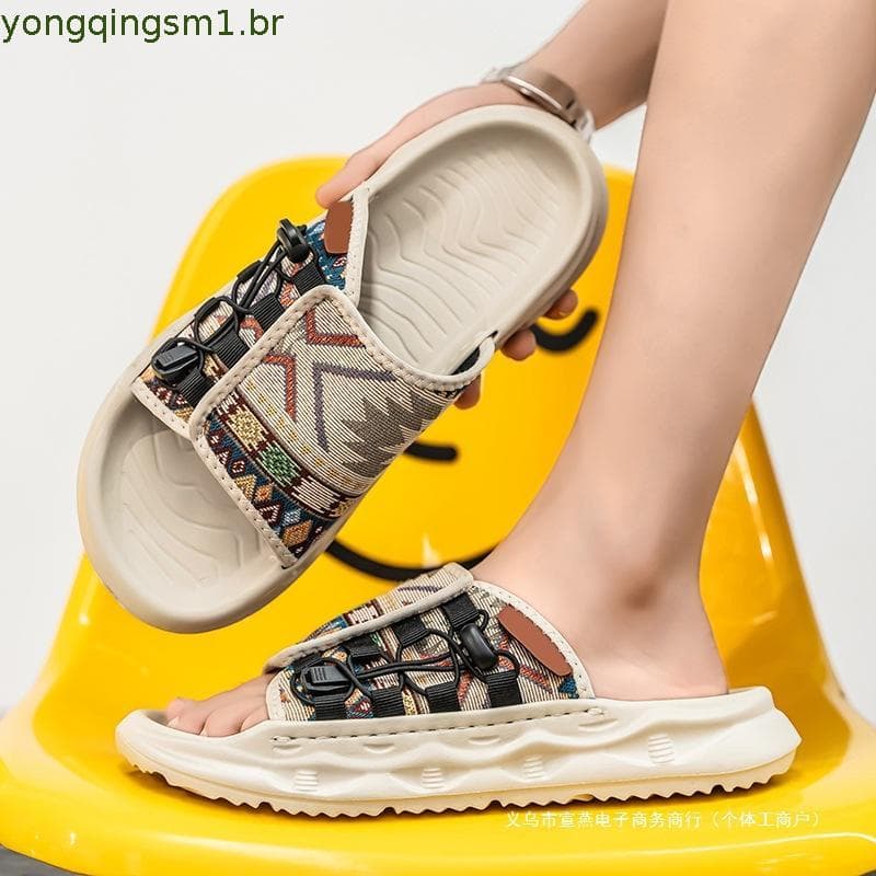 Senma chinelos masculinos verão respirável exterior Wear 2025 novo estilo masculino casa Casual Flip-Flops sandálias de
