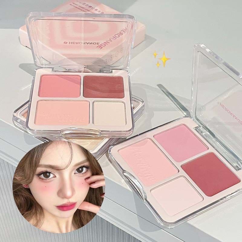 Atmosfera estilo coreano genuíno uma placa tomar pitada quatro cores Blush disco alto brilho fosco psiquiatra superfície
