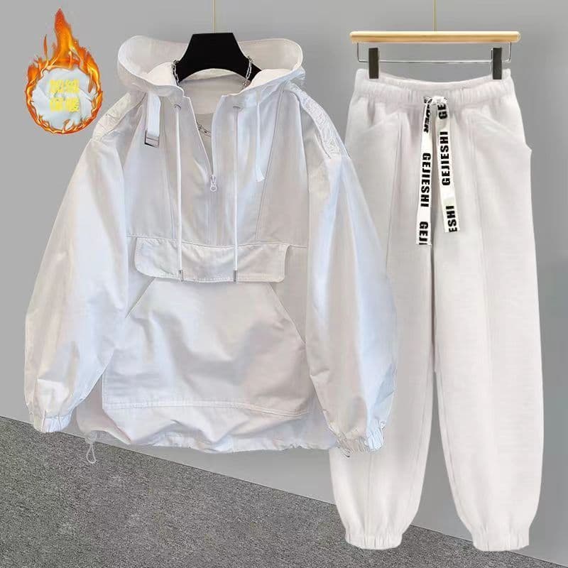 Forro de lã engrossado jaqueta terno masculino inverno na moda bonito solto Workwear costura jaqueta 2026 novo estilo